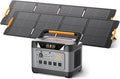 S1200 Solar Generator with 420W Solar Panel, 1190Wh LiFePO4 Battery 1200W (Surge 1800W) AC Output with UPS, 1.5H to 80% Fast Charge, Power Station for Home Backup/Outdoor/RVs/Emergency