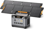 S1200 Solar Generator with 420W Solar Panel, 1190Wh LiFePO4 Battery 1200W (Surge 1800W) AC Output with UPS, 1.5H to 80% Fast Charge, Power Station for Home Backup/Outdoor/RVs/Emergency