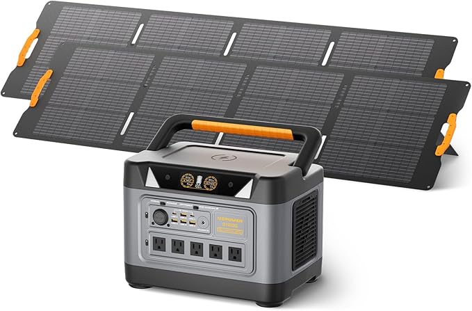 S1200 Solar Generator with 420W Solar Panel, 1190Wh LiFePO4 Battery 1200W (Surge 1800W) AC Output with UPS, 1.5H to 80% Fast Charge, Power Station for Home Backup/Outdoor/RVs/Emergency