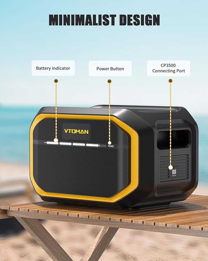 VTOMAN FlashSpeed 1500 Extra Battery, 1548Wh Capacity LiFePO4 Battery with BMS Protection for Camping, Home Backup, Suitable for VTOMAN FlashSpeed 600/1000/1500 Portable Power Station Expand Capacity