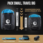 VENTURE 4TH Backpacking Sleeping Bag – XXL, Double and Single Sizes - Lightweight Warm & Cold Weather Sleeping Bags for Adults, Kids & Couples – Ideal for Hiking, Camping & Outdoor Adventures