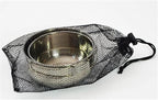 JSEIAJB Outdoor Camping 304 Stainless Steel Folding Bowl Portable Cookware Picnic Tableware 500Ml/700Ml Bowl with Folding Handle