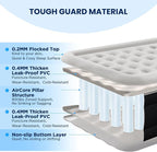 Queen Air Mattress with Headboard, Built-in Pump, 19" Raised Upgraded Comfort, 800 lbs Heavy-Duty Support, 48-Hour Leak-Tested, 3.5 Min Inflatable Portable Blow Up Mattress for Home, Guest & Camping