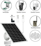 5V 6W USB Solar Panel Portable 5 Volt 6 Watt High Efficiency Monocrystalline Solar Panel Charger Type-C Micro USB C DC Port for Camera Fan Camping Lantern Etc (2 Pack White)