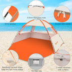 Gorich Beach Tent Sun Shelter for 3/4-5/6-7/8-10 Person with UPF 50＋ UV Protection, Lightweight & Easy Setup Beach Shade Canopy, Portable Beach Shade Tent Beach Cabana