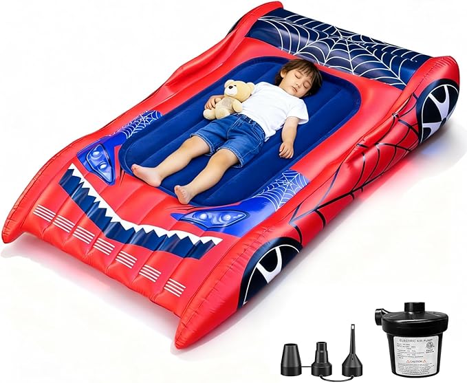 joyson Inflatable Toddler Travel Bed, Extra Large Kids Air Mattress with Electric Pump, Portable Toddler Blow up Mattress for Home, Sleepovers, Camping, Travel