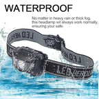 HappyOrange 3-Pack Waterproof LED Headlamp (White and Red Lights), 4 Light Modes Lightweight Headlight for Running, Hiking, Hunting, Fishing, Camping