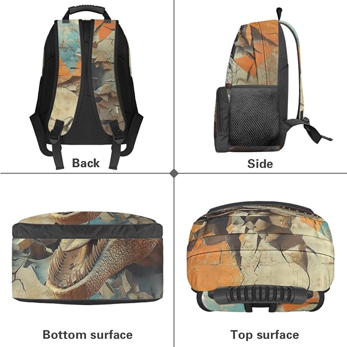 Dinosaur Backpack with Lunchbox Cool Kids Backpack Lightweight Trendy Bookbag for Boys 8-12 with Lunch Box 4 Piece School Bag for Boys 7-8 Outdoor Daypack Travel Back to School Gifts