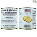 Future Essentials Sailor Pilot Bread Survival Crackers – 30-Year Shelf Life Ready to Eat Hardtack Biscuits in #2.5 Can – Made in the USA Emergency Food Supply – 12 Crackers per Can, Pack of 2