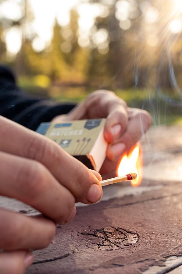 Stansport Waterproof Matches (4-Pack) – 160 Total Count Moisture-Resistant Matches for Camping, Hiking and Emergency Kits – Reliable Fire Starting Matches for Damp Environments