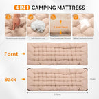VINGLI Folding Camping Cot Bed,Camping Cots for Adults with Mattress, Foldable Cots for Sleeping with Pillow 1200D Layer Oxford for for Guest,Travel,Hiking-Brown 1P