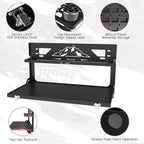 MusixiA Foldable Tailgate Table for Jeep Wrangler JL & JLU Wrangler JK & JKU(2007-2025) - Double-Layer Storage Cargo Shelf with Molle Panel, Aluminum Alloy