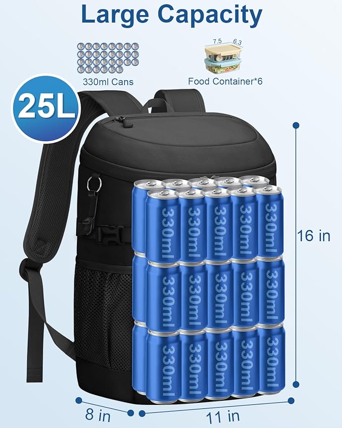Cooler Backpack Insulated Waterproof,30/45 Cans Backpack Coolers Leakproof Lunch Backpack for Men Women Portable Soft Cooler Bag for Beach Camping Trave Picnic