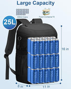 Cooler Backpack Insulated Waterproof,30/45 Cans Backpack Coolers Leakproof Lunch Backpack for Men Women Portable Soft Cooler Bag for Beach Camping Trave Picnic