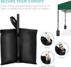 Best Choice Products 10x10ft Pop Up Canopy Tent, Outdoor Shade, 1 Person 1 Minute Set Up, Carry Case, 4 Weight Bags - Forest Green