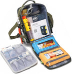 First Aid Bag Empty,Travel Rescue, Responder Storage Survival Trauma Emergency Backpack for Hiking Camping(Red)