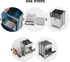 REDCAMP Wood Burning Folding Camp Stove Stainless Steel Grid, Portable Collapsible Backpacking Stove Survival Rocket Stove for Hiking Outdoor Tent Camping Picnic BBQ, Samll