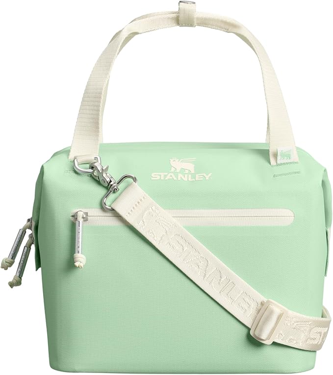 Stanley All Day Julienne Mini Soft Cooler Bag and Lunch Box 7.4 Quarts | 10 Can Cooler with Handles and Strap | Stays Cold for Hours | Insulated Travel Bag with Zipper | BPA-Free | Pistachio