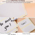 120Pcs Premium Place Cards, Small Table Cards with Gold Foil Border, 2" x 3.5" Tent Card, Escort Cards, Name Card, Wedding Place Cards for Wedding, Table, Dinner Parties, Seating Card
