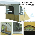 REDCAMP Canopy Camping Tent for Pop Up Canopy Tent, Inner Tent Converts Straight Leg 10'x10' or 10'x20' Canopy into Camping Tent, Fits 4-6 Person(Frame/Shelter NOT Included)