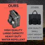 Chef Master Camp Stove Carry Bag - Multi-Pocket for Camp Stove & Butane/Propane Fuel Canisters - Fits Most Portable Gas Stoves - Rugged Camping Accessories - 90800