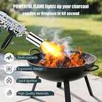Propane Gun Torch - Powerful Grill & Cooking Blower Torch - Culinary Torch Sous Vide - Adjustable Flamethrower for BBQ, Campfire, Charcoal Wood Grills Lighter(Tank Not Included)