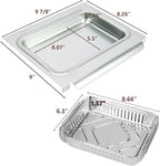 Uniflasy 67047 Catch Pan for Weber Spirit/Spirit II 200/300 Genesis and Genesis II LX200/300 Series Grill for Weber Traveler Drip Tray with 6415 Aluminum Liner, Replacement for Weber 67047 83156 6415