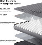 Self Inflating Sleeping Pad,Double Camping Mattress w/Detachable Electric Pump,4 - Inch Thick Memory Foam for Ultimate Comfort, Suitable for Family,Outdoor,Road Trip,4 - Season Use,Gray