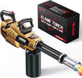 Powerful Propane Torch, Kitchen Blow Torch Gun with Adjustable Flame, Detachable Flamethrower Cooking Torch for Searing Steak, Camping, BBQ, Welding (Tank Not Included)