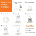Solo Stove Campfire Camping Stove Portable Stove for Backpacking Outdoor Cooking Great Stainless Steel Camping Backpacking Stove Compact Wood Stove Design-No Batteries or Liquid Fuel Canisters Needed