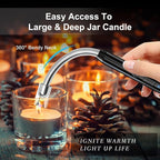 2 Pack Plasma Arc Electric Candle Lighters Rechargeable, Flexible Gooseneck Long Reach for Scented Candles, BBQ Grill &Camping - Windproof Design Lighters - Stocking Stuffers, Black & Blue