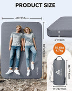 Hikenture 4" Thick Self Inflating Sleeping Pad, Foam & Air Camping Mattress, 9.5 R-Value Insulated Sleeping Mat, Portable All Season Camping Pad for Tent, Car, Cot, Truck