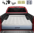 Short Truck Bed Mattress 5-5.5ft for Mid-Size Pickup,Truck Bed Air Mattress for Tacoma Honda Ridgeline Jeep Gladiator JT 5ft, Wired Air Pump, Oversized Carry Bag, Integrated Pillow