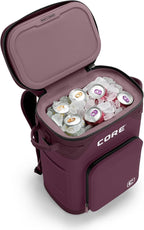 CORE Magnetic Leak Proof Soft Cooler with Waterproof Zipper | Insulated Bag Portable Ice Chest Box | Best Soft Cooler for Food & Beverages for Tailgating, Car Camping, Travel, and Family Beach Picnics