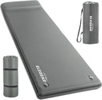 Elegear Self Inflating Sleeping Pad, 3.15" Ultra-Thick Memory Foam Camping Pad with Pillow Fast Inflating in 20s Insulated Camping Mattress Pad 4-Season Camp Sleeping Mat for Camp/Travel/Car/Tent