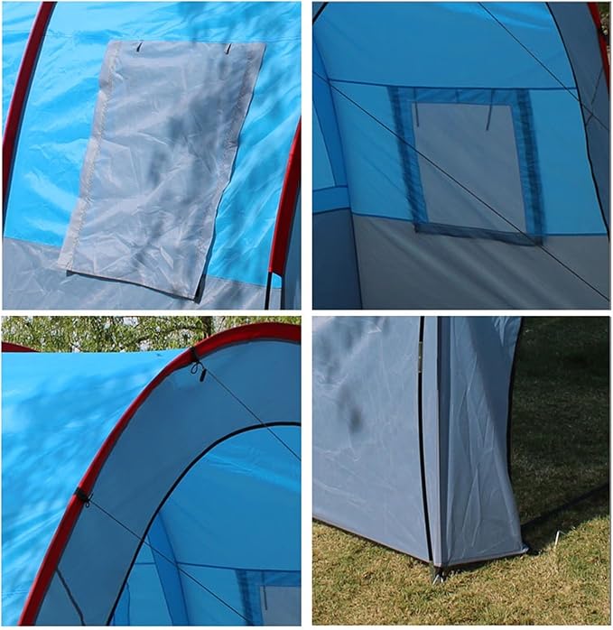 Tents Large Camping Tent Waterproof Canvas Fiberglas Family Tunnel Tents Equipment Outdoor Mountaineering Party
