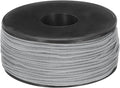 MECCANIXITY 1.18mm x 164 Feet Paracord Micro Cord Rope 100 LB Polyester Braided Cord Spool for Camping Outdoor Jewelry Bracelet, Silver