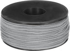 MECCANIXITY 1.18mm x 164 Feet Paracord Micro Cord Rope 100 LB Polyester Braided Cord Spool for Camping Outdoor Jewelry Bracelet, Silver
