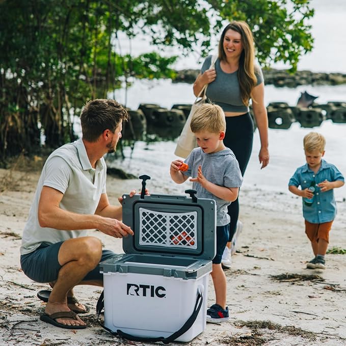 RTIC Ultra-Light 22 Quart Hard Cooler Insulated Portable Ice Chest Box for Drink, Beverage, Beach, Camping, Picnic, Fishing, Boat, Barbecue, 30% Lighter Than Rotomolded Coolers