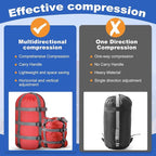 5 Pack Compression Stuff Sack 5 Assorted Size Sleeping Bag Stuff Sack Ultralight Sleeping Bag Cover Space Saving Gear for Travel Outdoor Camping Hiking Backpacking