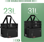 MIYCOO Soft Double Deck Cooler Bag - 60-Can Leakproof Insulated Portable Lunch Cooler, Extra Large Expandable Ice Chest Cooler for Beach, Picnic, Camping, Shopping