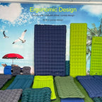 Ergonomic Inflating Sleeping Pad with Built in Pump, Nylon Material, and Storage for Office, Outdoor Camping Hiking (Olive Green)