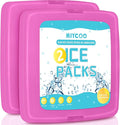 MIYCOO Ice Packs for Lunch Boxes & Lunch Bag - Quick Freeze Ice Pack Space Saving Freezer Packs - Reusable Slim Original Cool Pack - Cooler Accessories for Beach, Camping and Fishing
