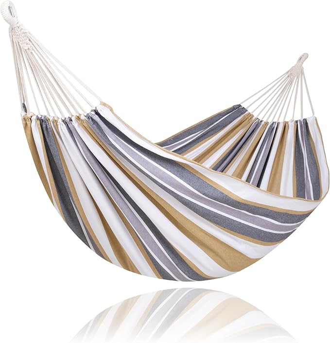 SUNCREAT Hammocks Outdoor Hammock for Trees, Porch Hammock Portable, Coffee