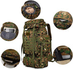 Hiking Backpack for Men 70L/100L Camping Backpack Military Rucksack Molle 3 Days Assault Pack for Climbing | Camping Backpack, 3 Days Assault Pack, for Climbing