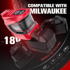 Ecarke 200W Portable Power Inverter Compatible with Milwaukee 18V Battery, DC 18V to AC 110V Power Station with 1 AC Outlet, 2 USB, 1 Type-C & LED Light, for Outdoor Emergency Use (No Battery)(2-Pack)