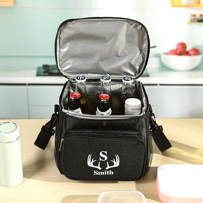 Personalized Insulated Cooler Bag, Custom Name Portable Insulated Camping Bag Suitable for Picnic Beach Hiking Travel