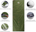Naturehike Lightweight Compact Sleeping Bag, 59℉/32℉ Envelope Ultralight Backpacking Sleeping Bag Portable, Waterproof with Compression Sack for Cold&Warm, Camping, Traveling, Hiking