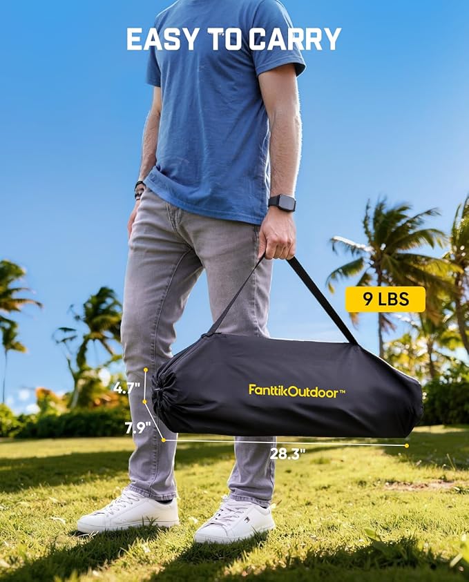 FanttikOutdoor Zeta V11 Pro Camping Table, Portable & Lightweight Folding Roll Up Table with Carry Bag, Ideal for Camping, BBQ, Picnic, Party, Outdoor Dining, Large