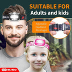 BLITZU Hands-Free Headlamp, Blue, 165 Lumen, Adjustable Light Modes, Battery Powered, Waterproof, Impact Resistant